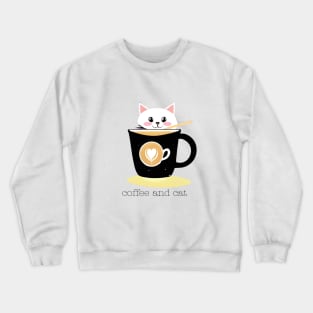 Coffee Cat Crewneck Sweatshirt